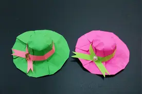 夏天来了随手折个大檐帽遮阳，简单漂亮用途广，手工折纸大全视频视频封面