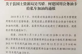 公务油卡给私车加200.49元汽油，湖南一干部被免职图片
