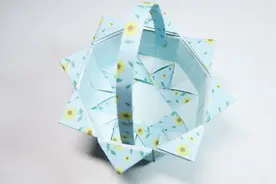 怎么折纸小篮子，小学生手工简单又漂亮小花篮的折法视频封面