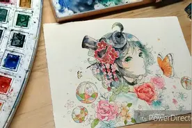 超美的日系插画水彩人物教程视频封面