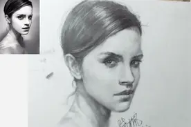素描大神的手绘人像素描，画得超写实！千万不能错过的教程！视频封面
