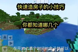 我的世界：快速造房子的小技巧，你都知道哪些