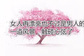 女人再漂亮也不过是男人的一道风景，触碰心弦了视频封面