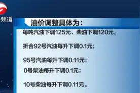 安徽成品油价格下调 今起加满一箱92号汽油便宜5元钱视频封面