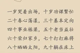 人生顺口溜：30岁，40岁，50岁，60岁，70岁，80岁！岁岁都是坎图片