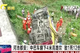 河池都安：中巴车翻下4米高路坎，导致1人当场死亡12人受伤视频封面