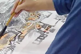 周石峰国画：山晴视频封面
