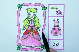 漂亮的叶罗丽灵公主衣服简笔画，画法简单有趣，创意简笔画换装秀视频封面