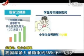 「关键词：青少年睡眠」我国学龄儿童睡眠约38%不“达标”