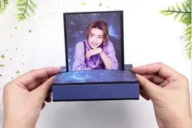 明星贺卡制作系列，教你做个小鬼王琳凯的照片台卡视频封面
