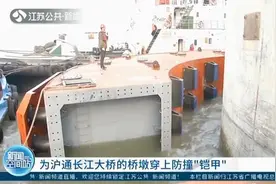 可抵御10万吨级以上船舶撞击！为沪通长江大桥的桥墩穿上防撞“铠甲”图片