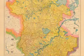 1938的安徽省明细地图，变化还有些大的图片