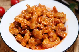 做糖醋里脊，用这方法简单还好吃，在家照着做，大人孩子都爱吃图片