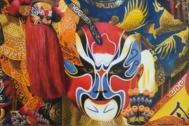 油画里色块的凹凹凸凸，虽有点粗糙，但尽显肌理美质感美和层次美图片