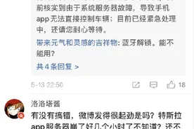 特斯拉App大面积宕机，众多车主被困车内无法解锁！网友：我离当场去世就差那么一点图片