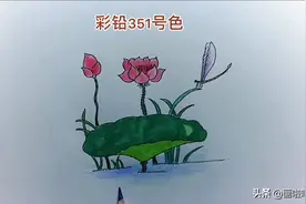 荷花手绘画法（2），在家学画画图片