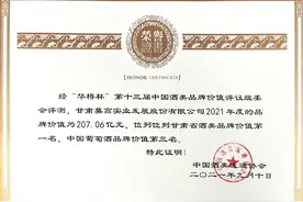 莫高葡萄酒品牌价值207.06亿元 蝉联全国三甲 ｜莫高黑比诺品牌价值162.26亿元 蝉联“全球十大葡萄酒品牌”图片