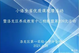 河南省小学语文优质课网络观摩活动在洛龙区一实小翠云校区进行图片