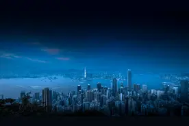 中国香港维多利亚港夜景图片
