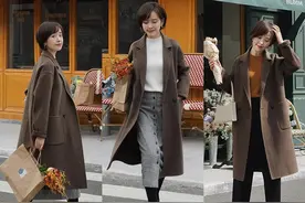 懂穿搭的女人才会美，呢子大衣搭配示范，让你美丽不再“冻”人图片