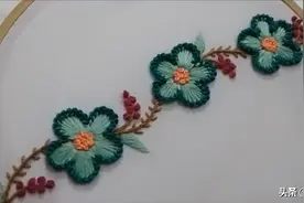 新手刺绣教程，梅花图案的简单绣法！图片