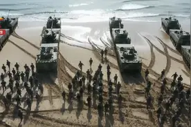 我军征用民船，运载装备人员跨海作战演练，剑锋所指目标呼之欲出图片