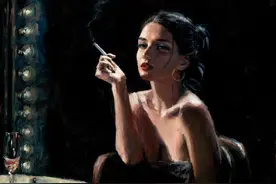 灯红酒绿——艺术家Fabian Perez笔下的写实人物油画图片