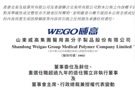 公布！威高股份董事长辞职图片