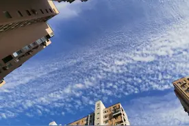 晒晒石家庄市今天傍晚的美丽天空图片