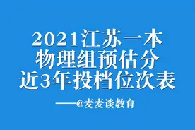 2021年江苏一本院校物理组投档预估分+近三年本科院校投档位次表图片