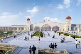 汉口火车站北广场开建，建成后，有效缓解二环线汉口段交通压力图片