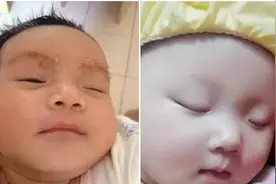 奶奶给满月孙子剃光眉毛，一个月后悔不当初，宝妈：您回老家吧图片