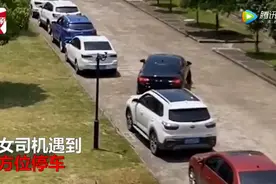 女司机侧方位停车怎么都进不去，旁边保洁阿姨出手，结局亮了图片