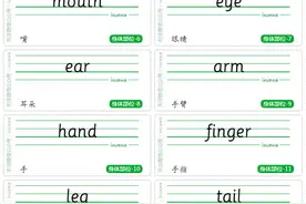 小学英语576个重点单词分类卡片打印版图片