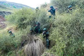 攥指成拳 锻造高原反恐利刃——武警青海总队机动第一支队开展野外昼夜实战化演练剪影图片