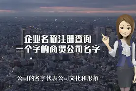 企业名称注册查询，三个字的商贸公司名字视频封面