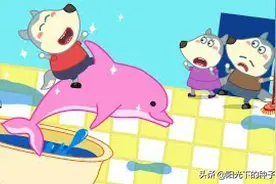 小灰狼、熊猫、猫咪和妹妹玩海盗船的游戏图片