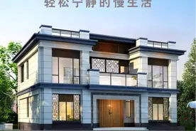 40万造价的二层现代别墅，户型方正，还带影视厅图片