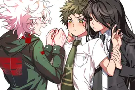 《弹丸论破》狛枝凪斗X神座出流X日向创三人组，动漫全面屏壁纸图片