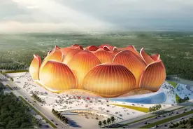 广州恒大足球场开工，可容纳10万人，建筑形如“荷花”图片