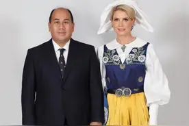 瑞典美女嫁入马来西亚王室，穿瑞典王室服饰，未来马来西亚王后图片