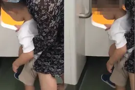 西安地铁车厢内家长带男童小便 家长：我们会擦干净视频封面