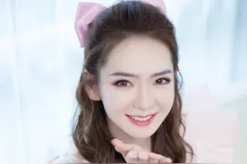 戚薇 泡泡袖粉裙性感甜美写真图片图片