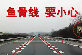 高速“鱼骨标线”惹争议，车主3天扣了9分，连老司机都犯迷糊图片