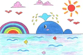 幼儿初级-跟我一起画鲸鱼图片