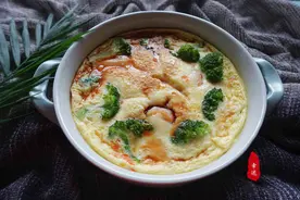 快手早餐，蔬菜虾仁鸡蛋营养齐全，是个低脂饱腹减肥餐图片