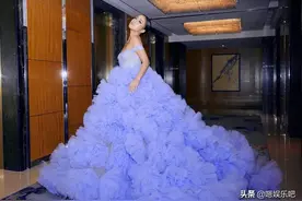 女星穿过的冰淇淋千层礼裙，李宇春粉嫩惊艳，袁姗姗温柔淡雅图片