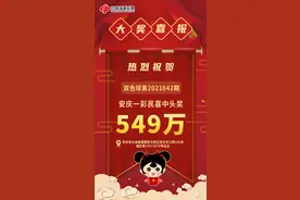 谷雨催好运！安庆彩民喜中549万头奖，牛啊！图片
