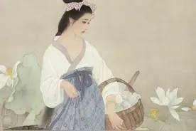 每日一画｜何家英《西施浣纱》图片