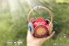 手工艺术钩针编织艺术花篮收纳框收纳篮编织用品家居饰品图片